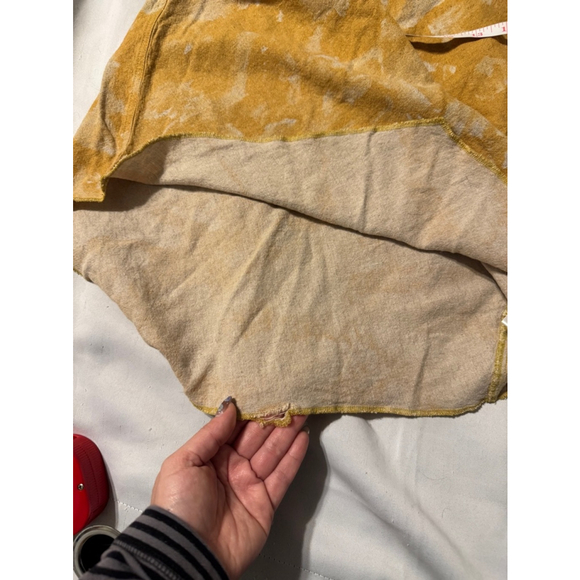 Vintage Terracotta Graphic Linen Blend Matching Set U Neck Pockets Skirt Size 4 - Picture 4 of 10